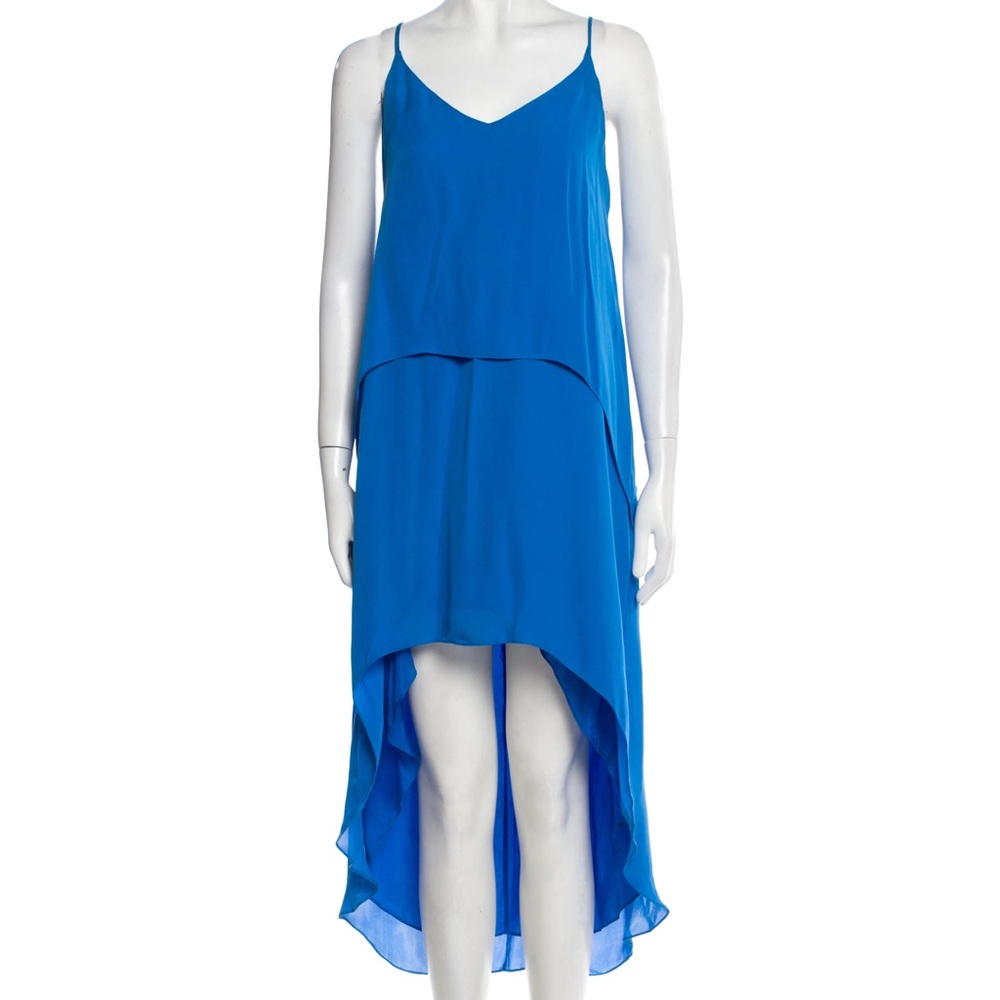 Mason by Mason Michelle Blue High-Low Layered Dress